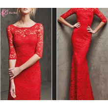 2017 New Red Lace Hot Evening Evening Dress Sexy Prom Tube Vestidos